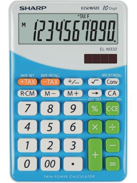 Sharp kalkulačka EL332B BL stolní / 10 míst modrá
