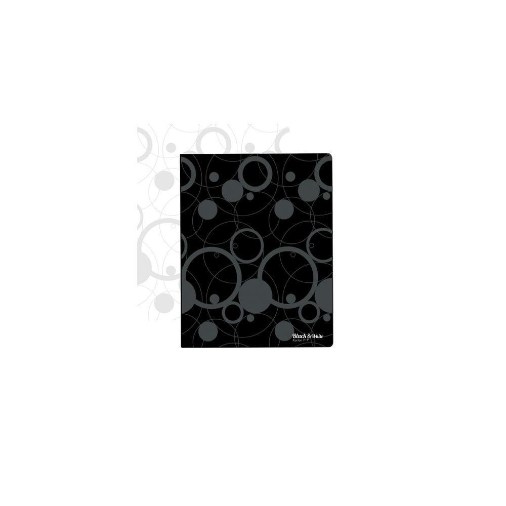 KARTON P+P pořadač 4-kroužkový BLACK & WHITE A4 černý
