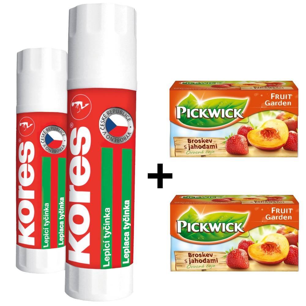 Kores lepicí tyčinka 15 g/24 ks + 2 ks ovocný čaj Pickwick