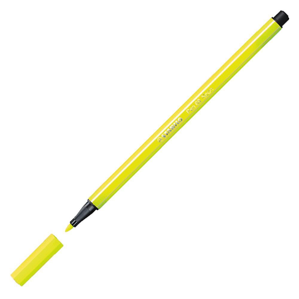 Prémiový vláknový fix STABILO Pen 68 fluorescenční žlutá