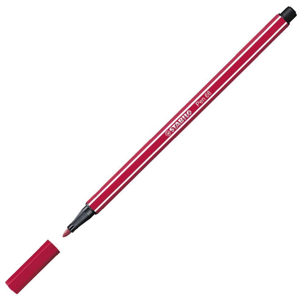 Prémiový vláknový fix STABILO Pen 68 tmavě červená