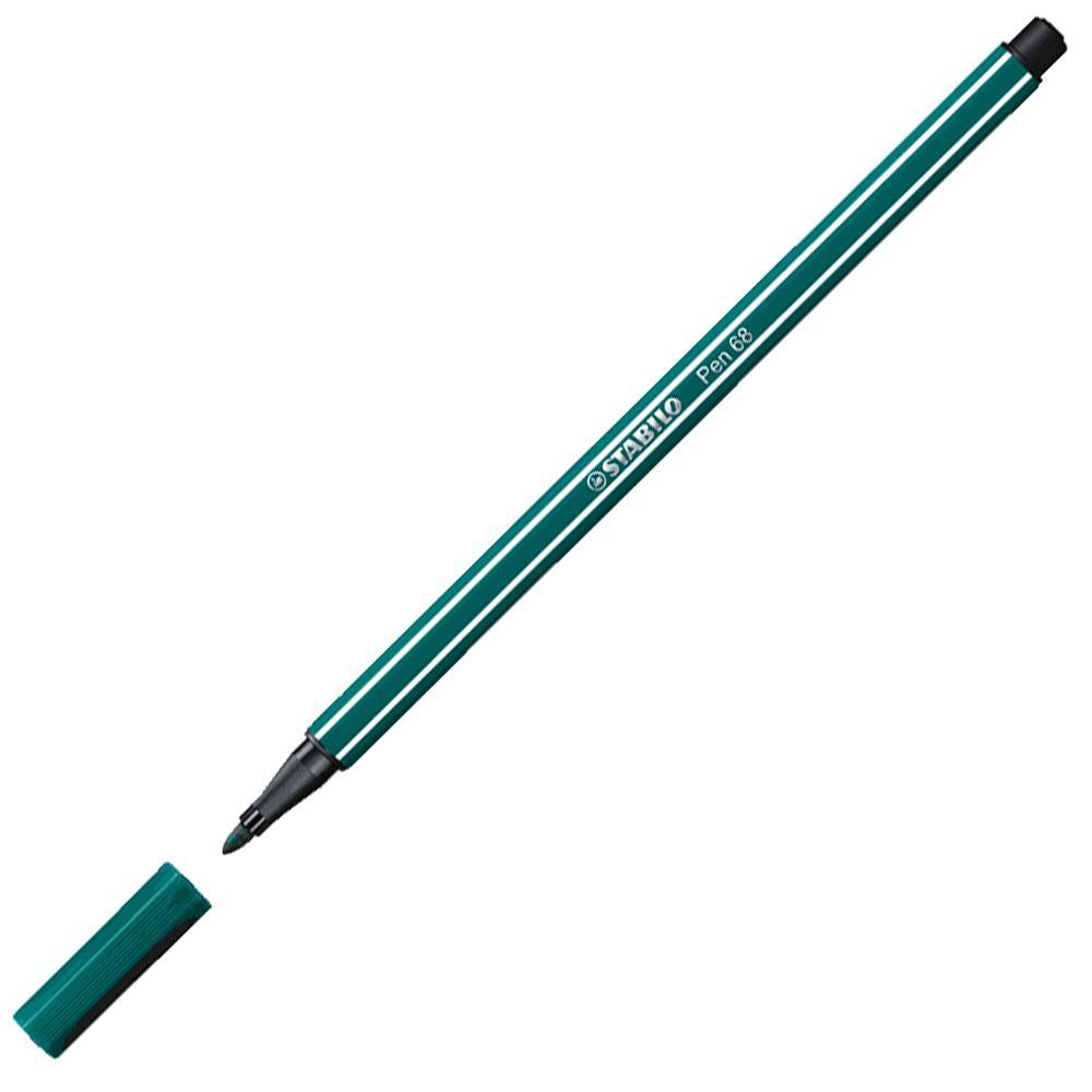 Prémiový vláknový fix STABILO Pen 68 tyrkysová zelená