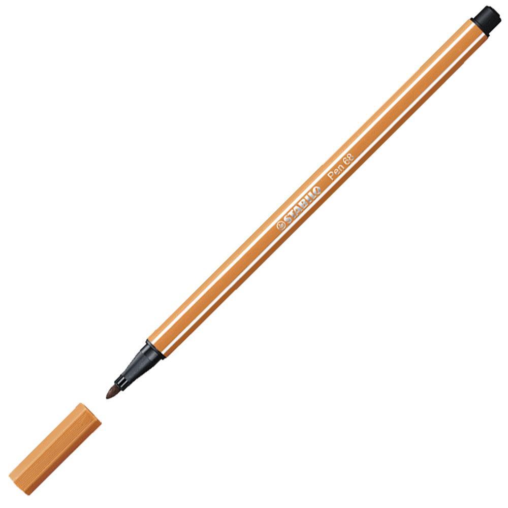 Prémiový vláknový fix STABILO Pen 68 tmavý okr