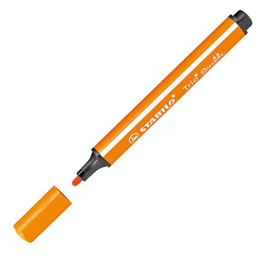 Vláknový fix s odpruženým hrotem STABILO Trio Scribbi oranžová