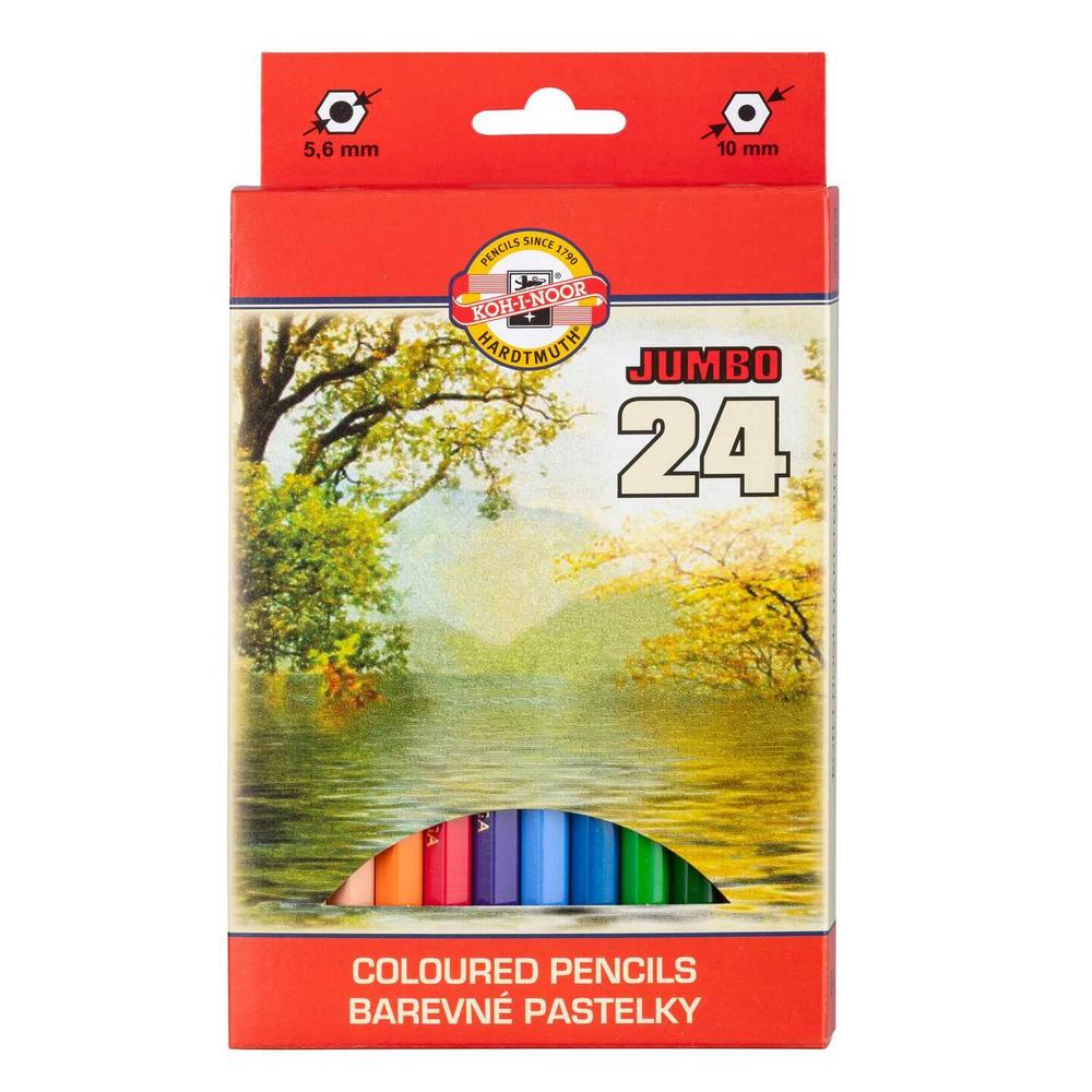 Koh-i-noor pastelky KIN Jumbo 3384/24 Omega silné