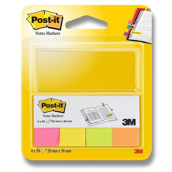 Post-it značkovací bločky 20 x 38/4 ks neonové barvy