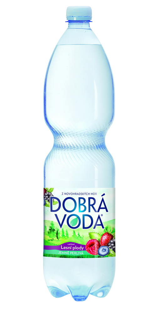 Dobrá voda jemně perlivá Lesní plody 1,5 l
