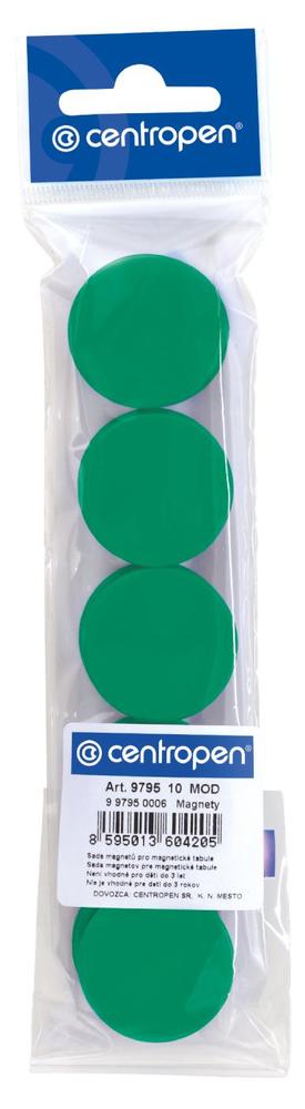 Centropen magnety 9795/10 pr. 30 mm / 10 ks, zelené