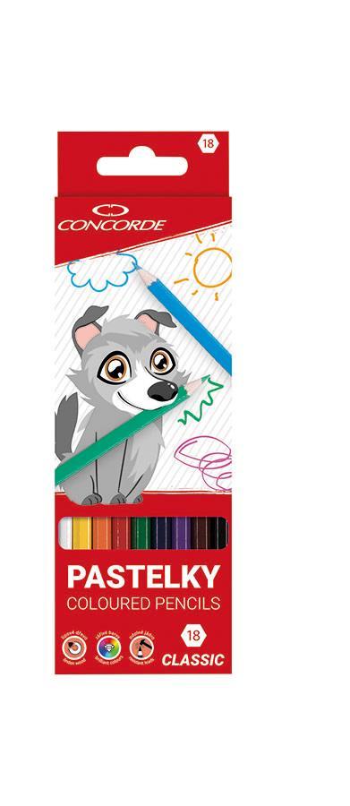 CONCORDE pastelky Classic 18 ks Volfík