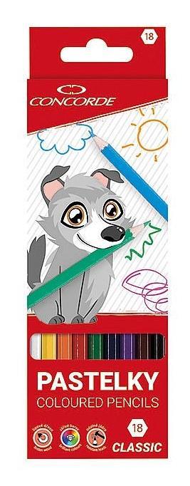 CONCORDE pastelky Classic 18 ks Volfík