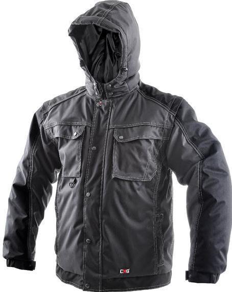 CXS bunda IRVINE, pánská, zimní, 2v1, šedo-černá vel. XL