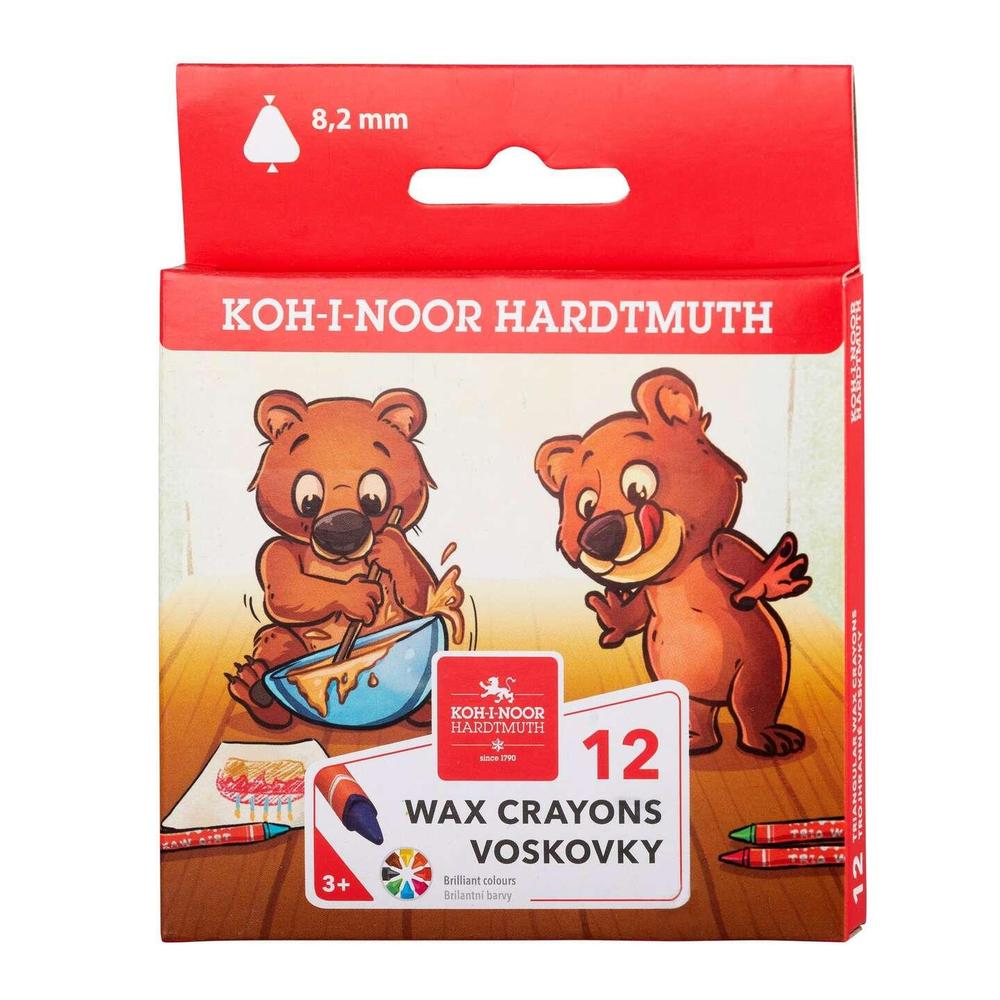 Koh-i-noor pastelky voskové KIN slabé 8272/12 TR 8,2 trojhranné