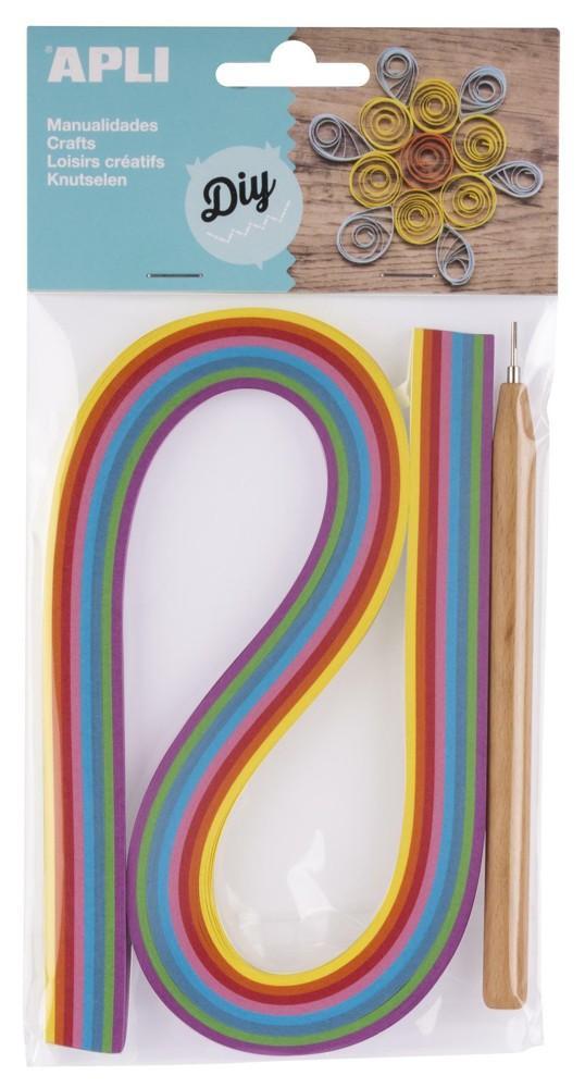 Apli quilling sada barevné proužky a pero