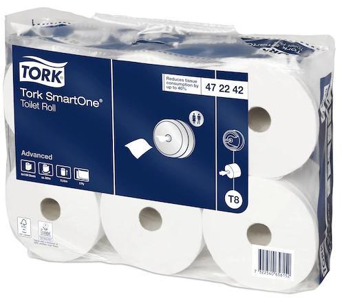 Tork papír toaletní SmartOne, 1150 útržků, 2-vrstvý / 207 m