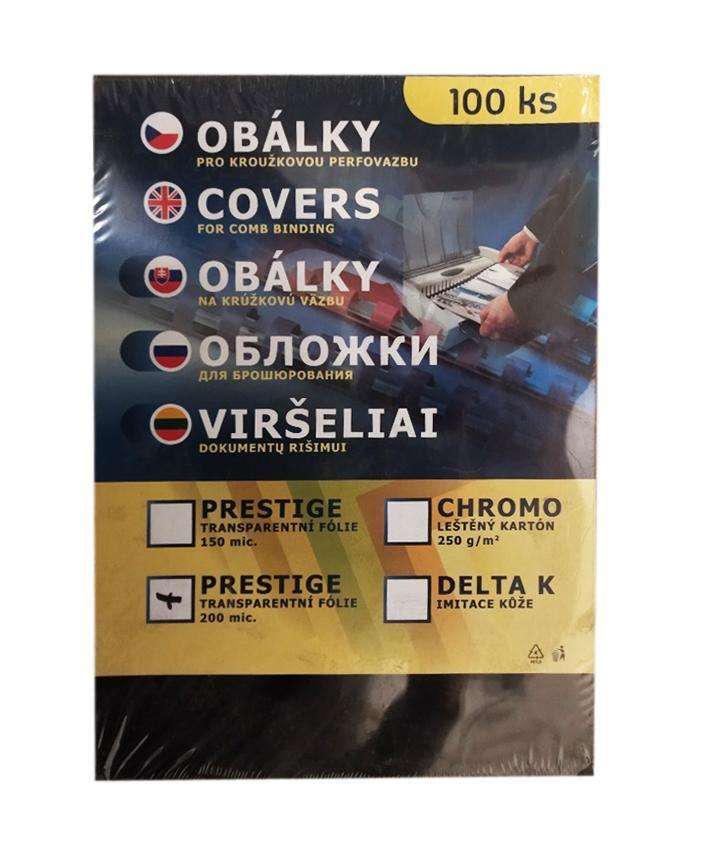 Přední strana - transparentní /100 ks kouřová A4/200 mic.