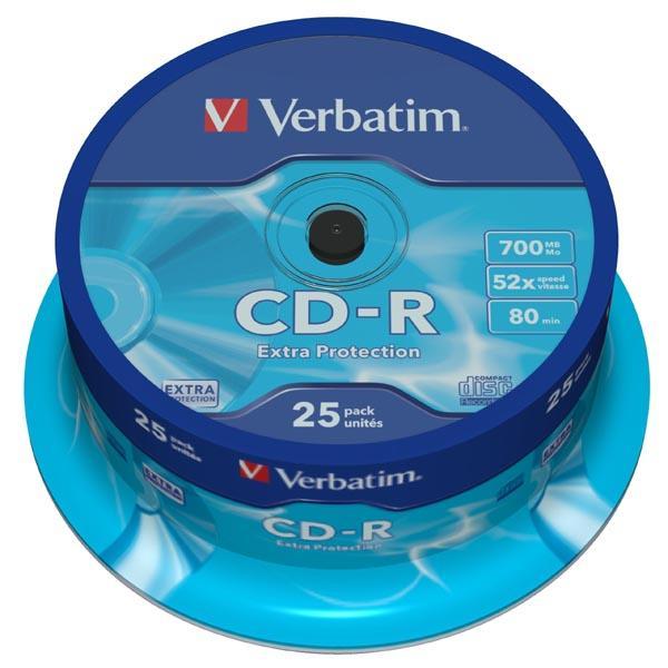 CD -R VERBATIM cake box, 52x, 25 ks