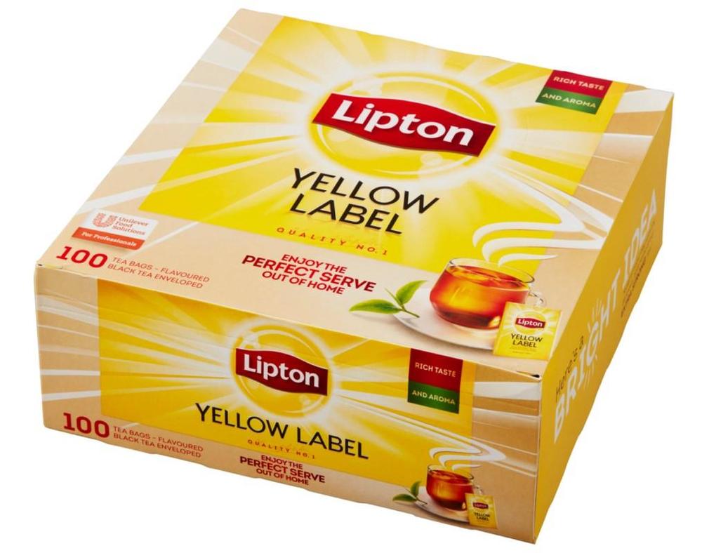 Černý čaj Lipton yellow label / 100 x 1,8g hygienicky balený