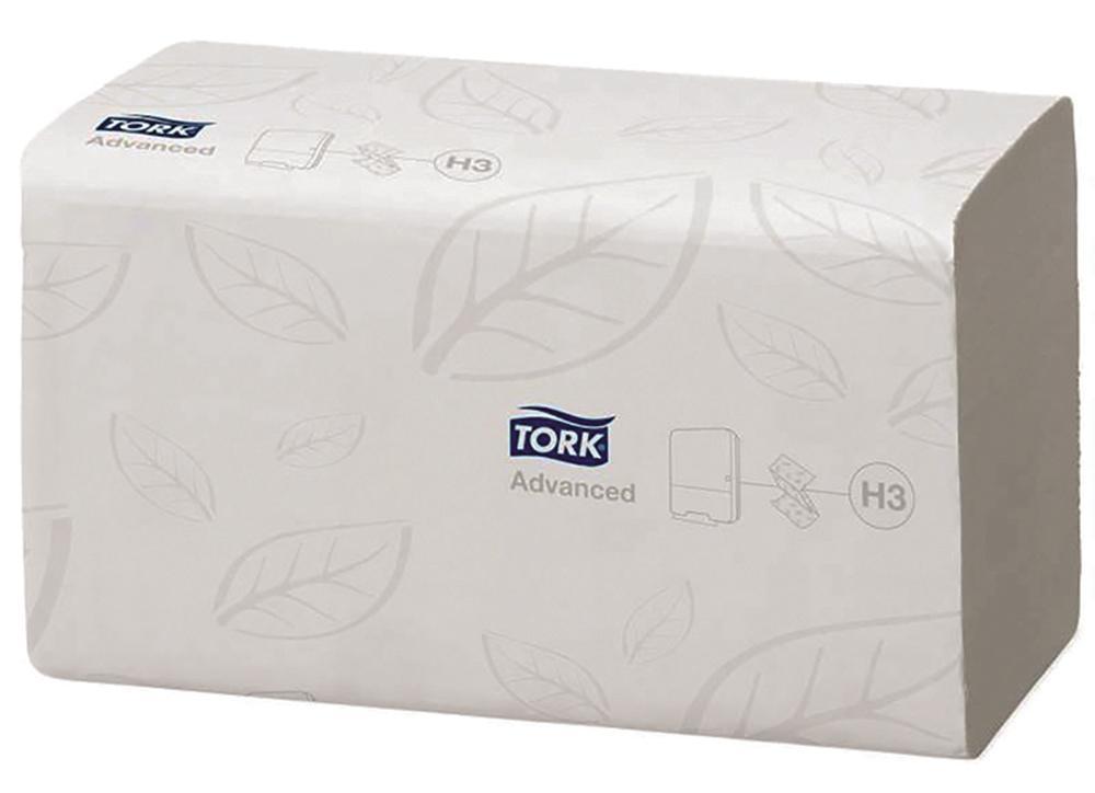 Tork ručník ZZ Singlefold, 2-vrstvý, 250 útržků / 15 balení, 2-vrstvý bílý, celulóza+recykl, 24,8 x 23 cm