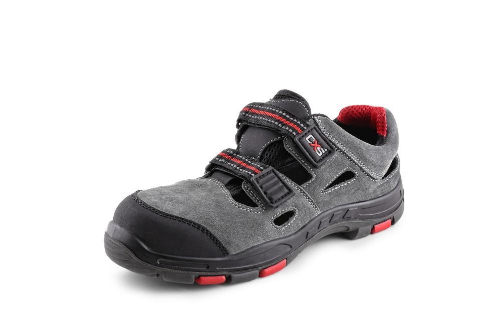 CXS obuv sandál ROCK PHYLLITE S1P, kožený, s plast.špicí, černo-červený vel. 42