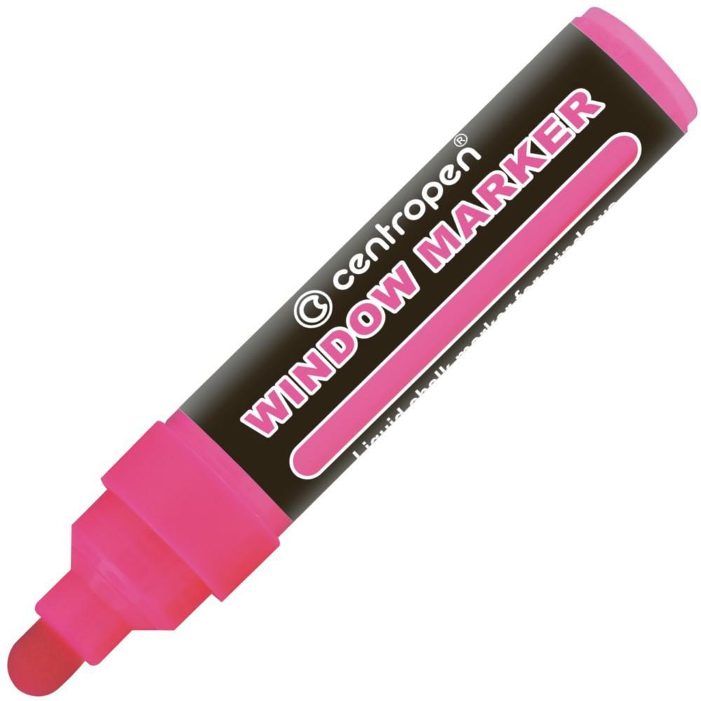 Centropen značkovač 9121 Window křídový růžový fluoresc.