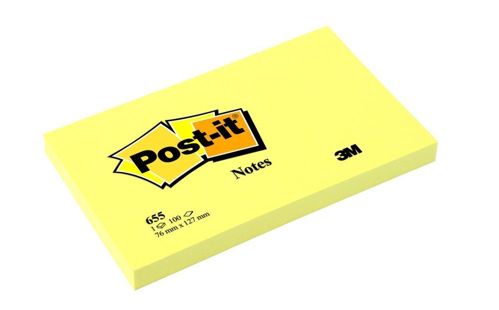 Post-it blok samolepicí 76 x 127 mm žlutý