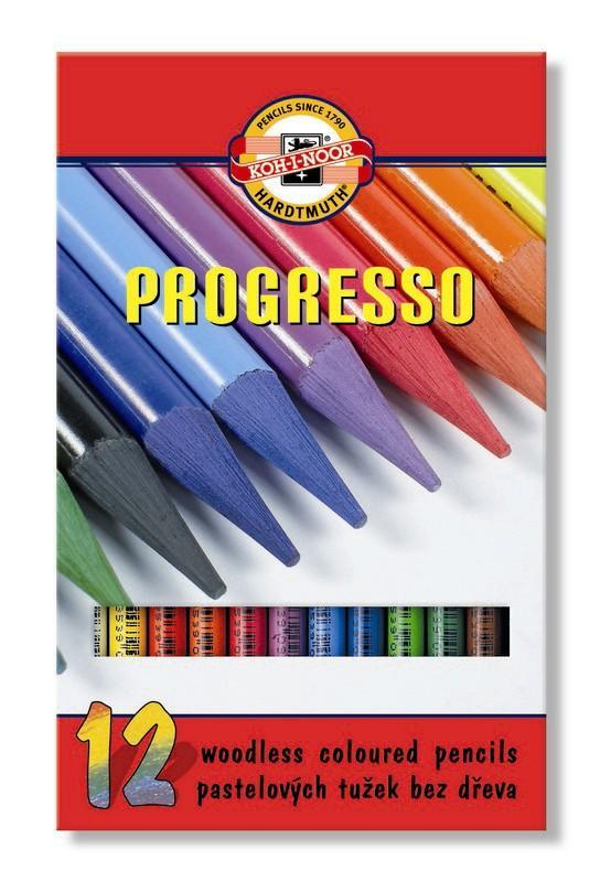 Koh-i-noor pastelky Progresso KIN 8756/12 v papírové krabičce