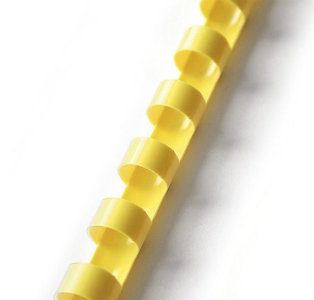 Hřbet pro kroužkovou vazbu 6 mm žlutý / 100 ks