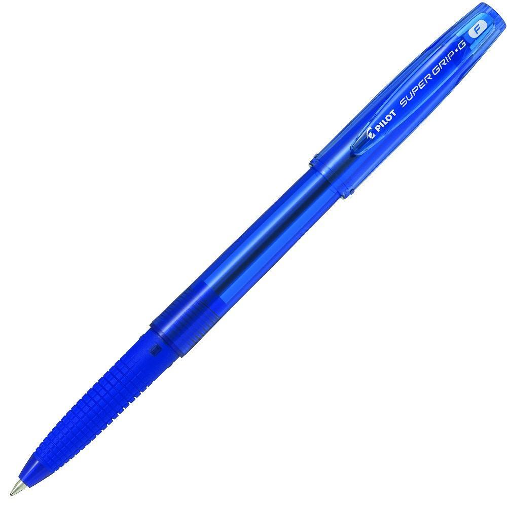 Pilot pero kuličkové 2043 Super Grip-G s víčkem modré