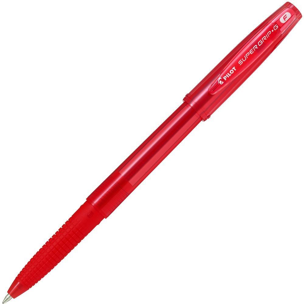 Pilot pero kuličkové 2043 Super Grip-G s víčkem červené