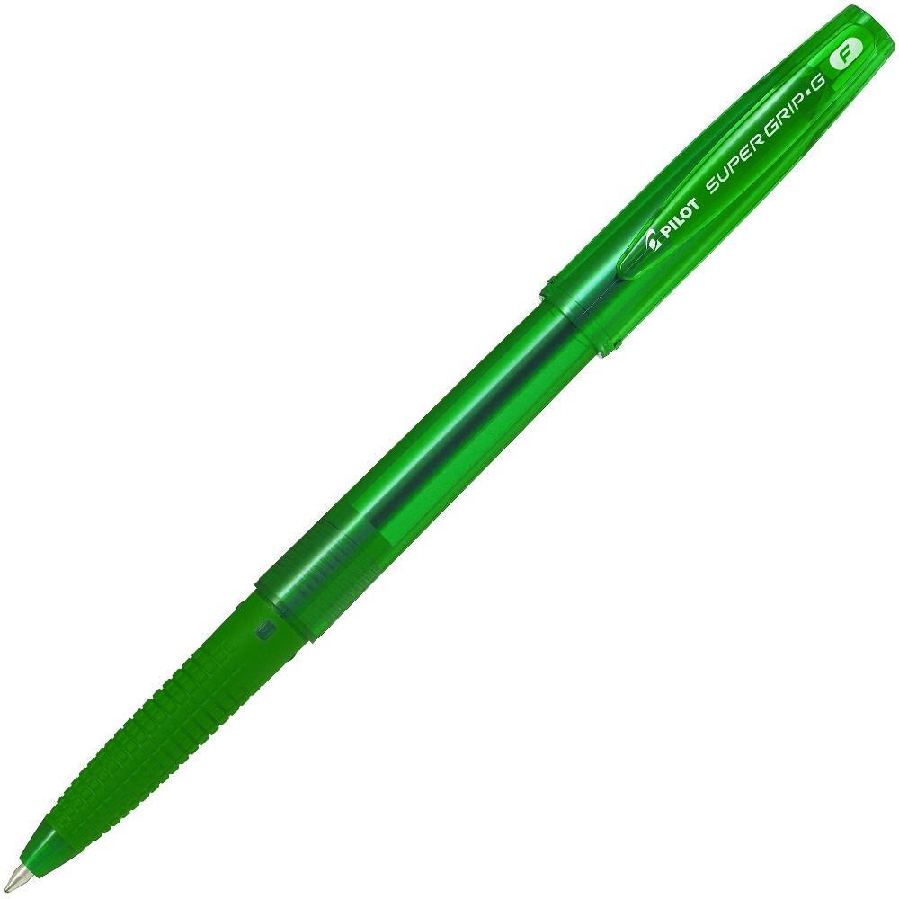 Pilot pero kuličkové 2043 Super Grip-G s víčkem zelené