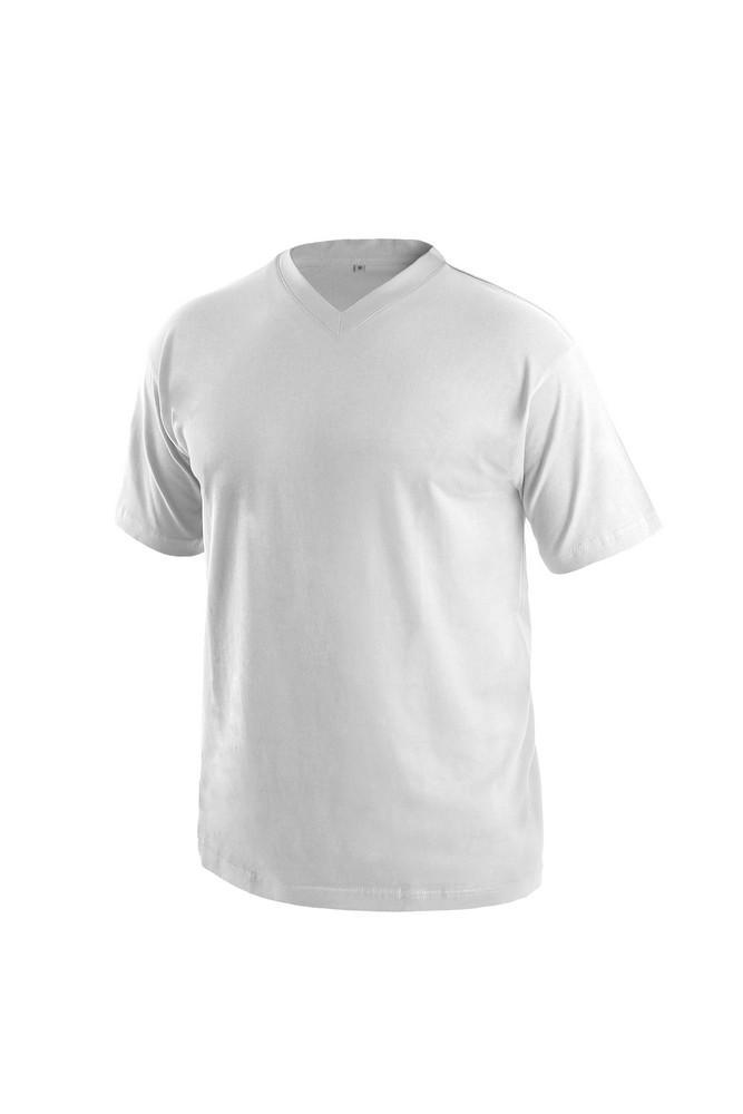CXS tričko DALTON, výstřih do V, bílé, barva 100 vel. 2XL