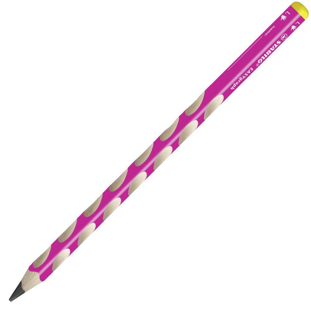 Tužka grafitová STABILO EASYgraph silná pro leváky růžová