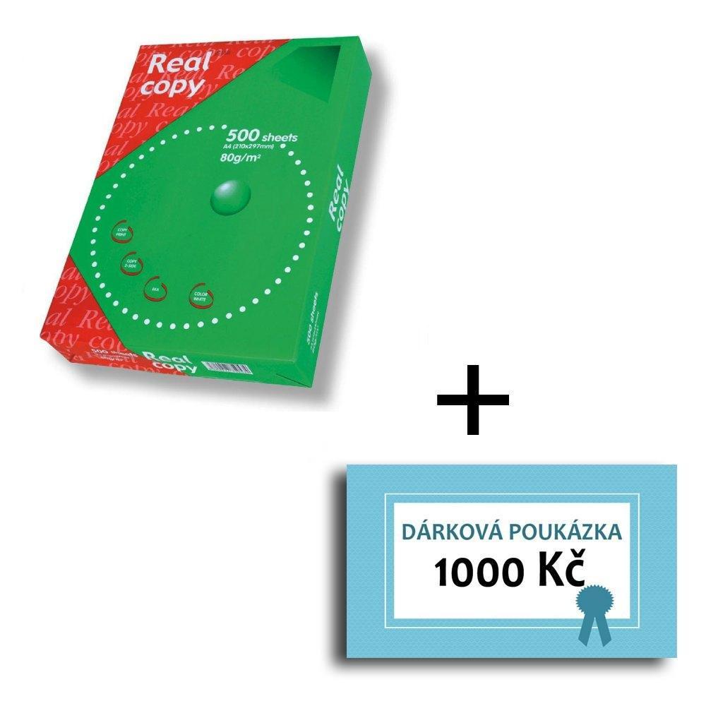 Real Copy papír kopírovací A4 80g 500 listů/120 balení + poukázka 1000 Kč