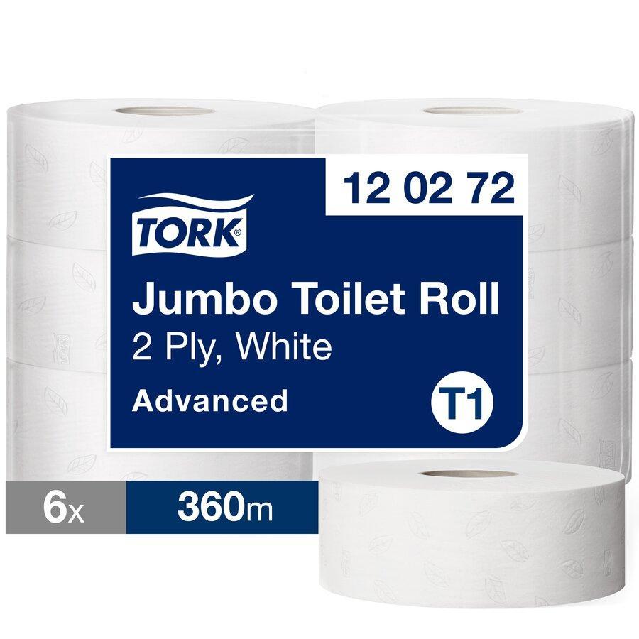 Tork papír toaletní Advanced Jumbo 2-vrstvý, pr.26 cm, bílý rec., 6 ks