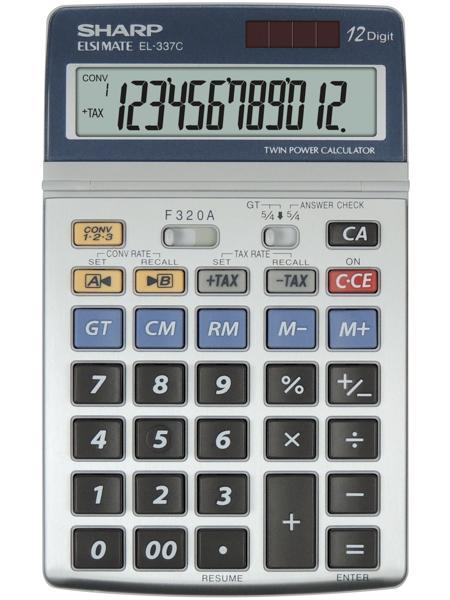 Sharp kalkulačka EL337 C stolní / 12 míst
