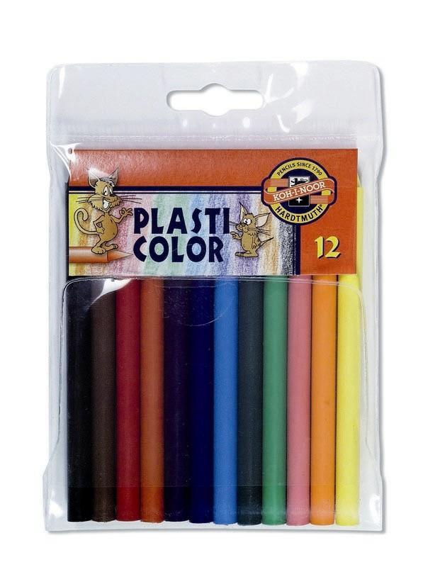 Koh-i-noor pastelky KIN plastové 8732/12 Plasticolor v plast. pouzdru