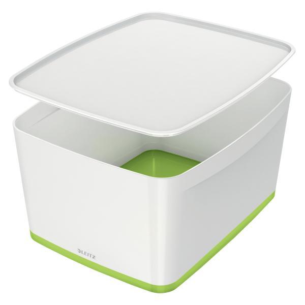Leitz box úložný s víkem MyBox M bílý/zelený