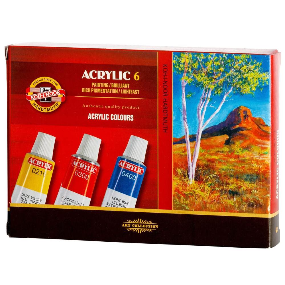 Koh-i-noor barva akrylová 16 ml/ 6 odstínů v tubě