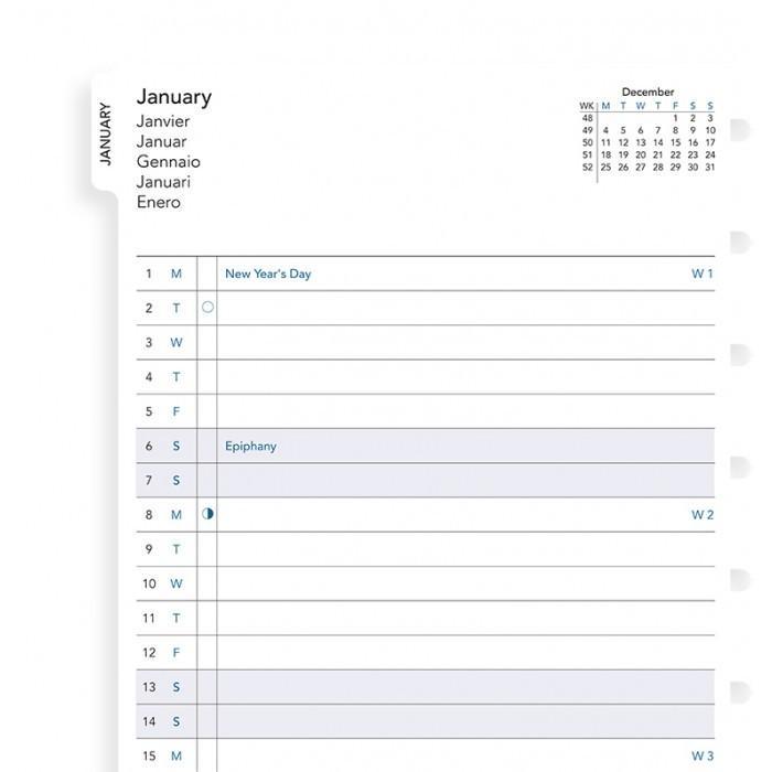 Náhradní náplň do bloku Notebooks A5 kalendář 2024 - měsíční přehled