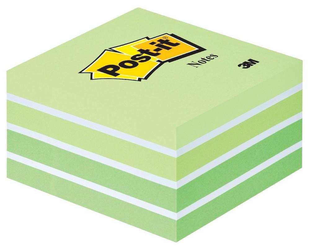 Post-it blok samolepicí 76 x 76 mm odstíny zelené