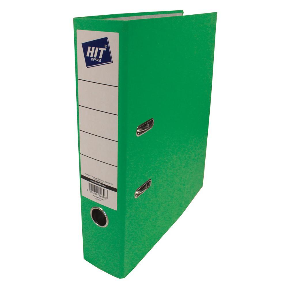 HIT OFFICE pořadač pákový prešpán A4 7,5 cm, R zelený