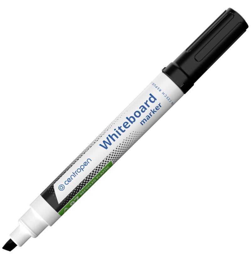 Centropen značkovač 8569 na bílé tabule černý