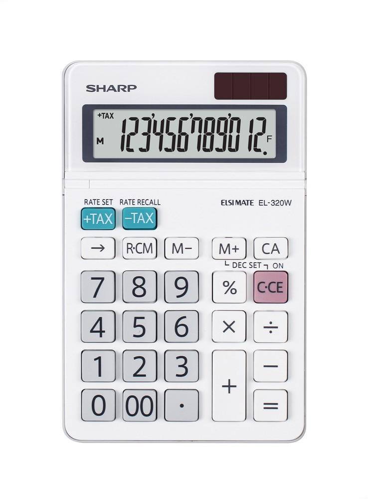 Sharp kalkulačka EL-320W stolní / 12 míst