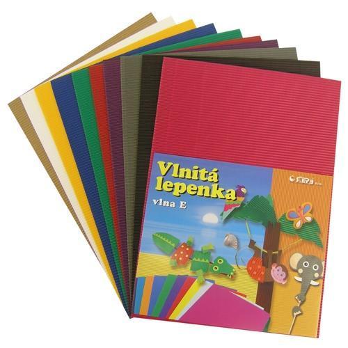 Karton vlnitý rovný 34,5x24,5 cm/10 ks mix barev