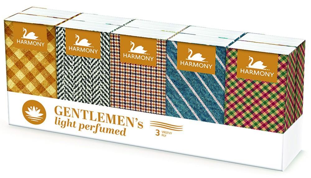 Kapesníčky papírové Gentlemens 3-vrstv. s klipem - 10 ks