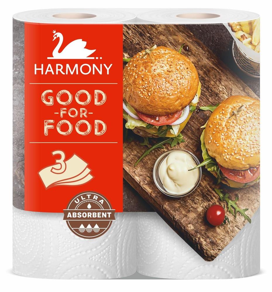 Harmony papírová utěrka v roli Good For Food Burger 3-vrstvý, 2 x 16 m / 2 ks