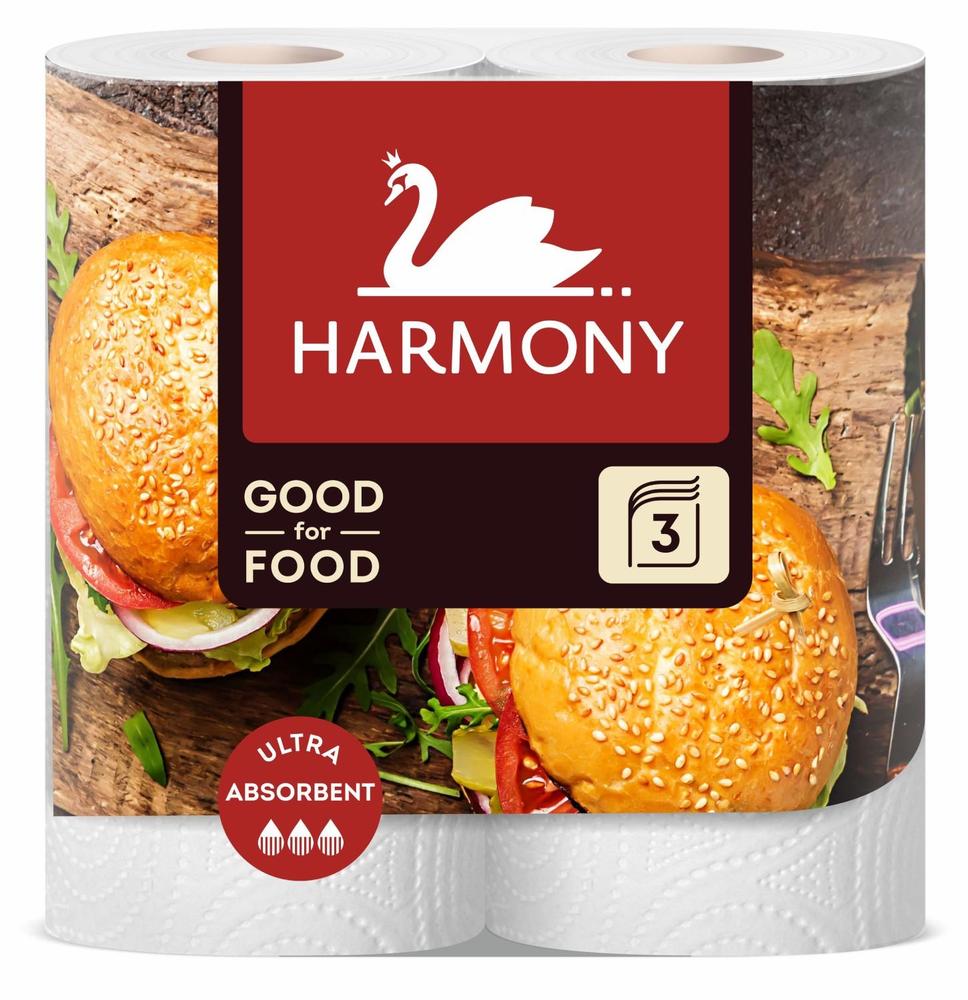 Harmony papírová utěrka v roli Good For Food Burger 3-vrstvá, 2 x 16,5 m / 2 ks