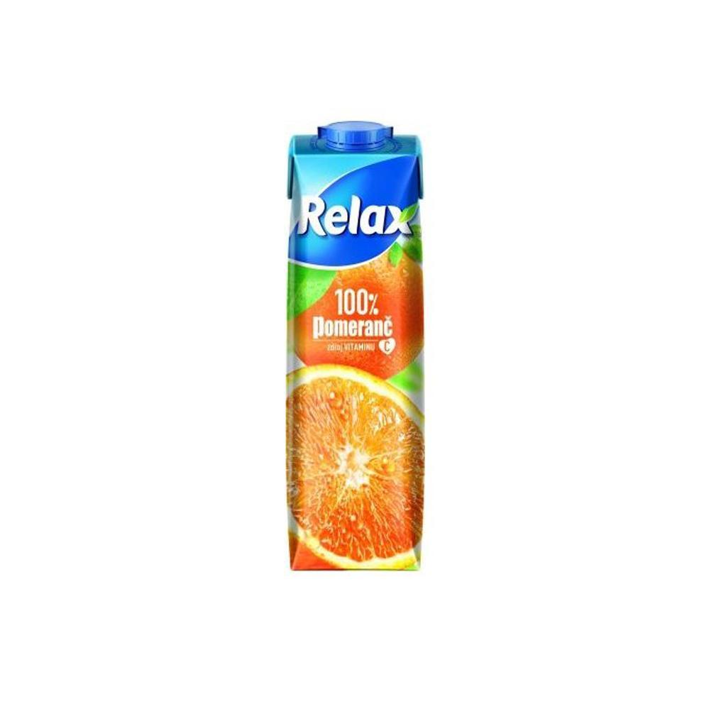 Džus Relax pomeranč 100% šťáva 1 l