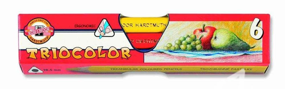 Koh-i-noor pastelky KIN trojhranné Jumbo 3151/06 Triocolor silné