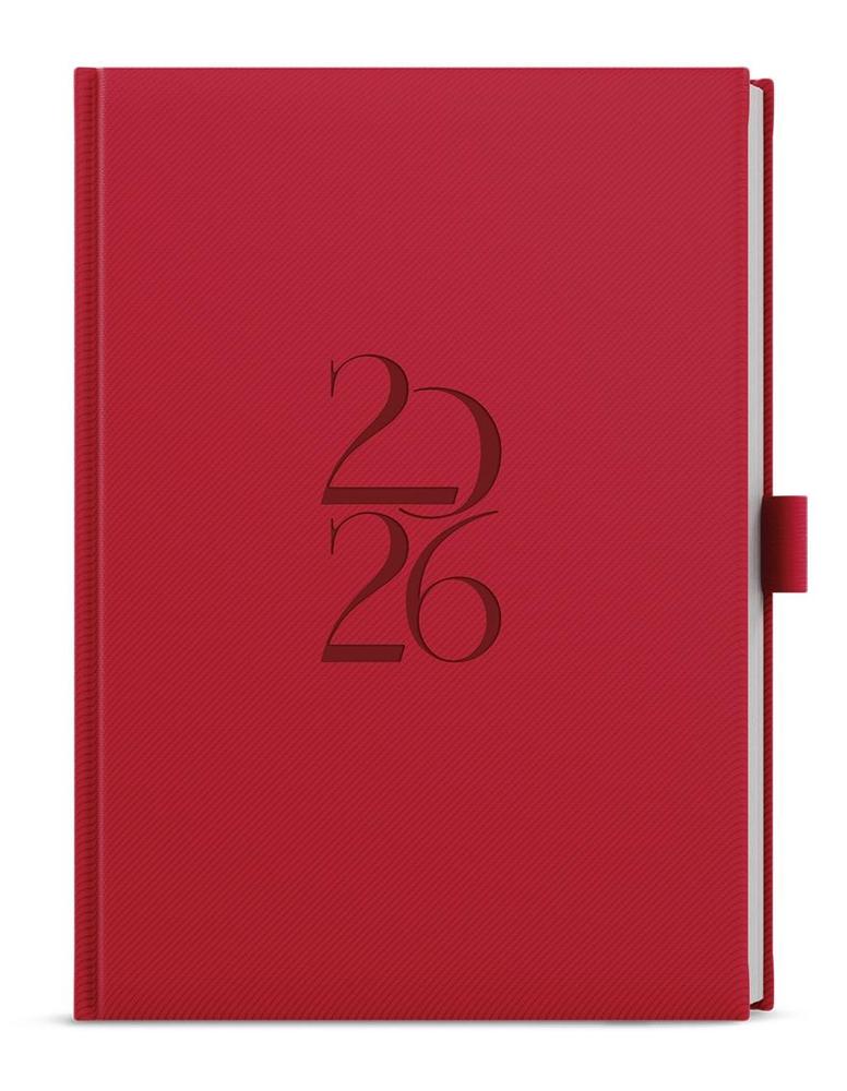 Baloušek Tisk diář týdenní Oskar Deny A5 červený